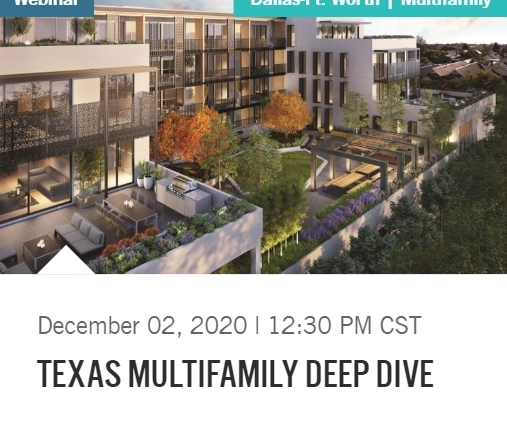 Mark Allen was one of the Presenters in the webinar: Texas Multifamily Deep Dive